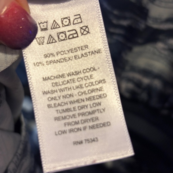 Elegant Navy Patterned Mini Dress - Picture 5 of 5